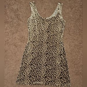 Velvet leopard skin dress size L